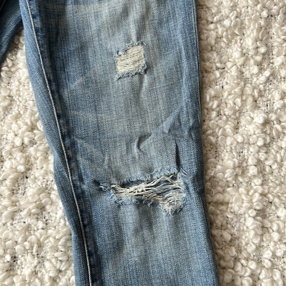 Current/Elliott the Skinny Ankle Low Rise Jeans in Driftwood Destroy Sz 26 - Picture 4 of 10